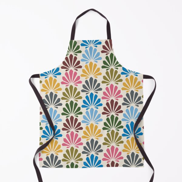 Item preview, "Mod Scallop Shells" Designer 1960s 1970s Seashell Classic Beach Retro Print designed and sold by victoriabdesign.