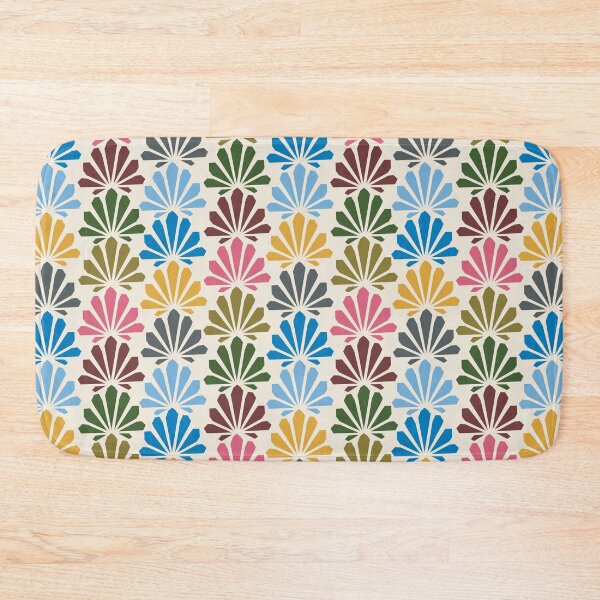 Item preview, "Mod Scallop Shells" Designer 1960s 1970s Seashell Classic Beach Retro Print designed and sold by victoriabdesign.