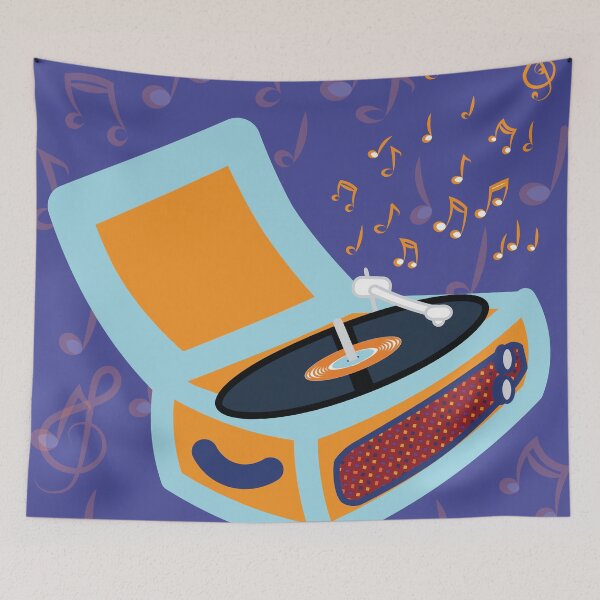 Item preview, PARTY TIME! Fun dansette icon and music design designed and sold by Susan Marie Williams.