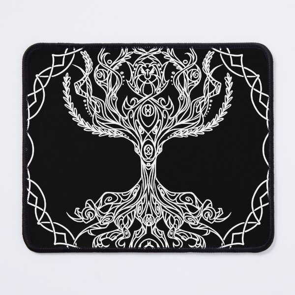 Item preview, White Lineart Yggdrasil designed and sold by Sable's Occult and Curios.