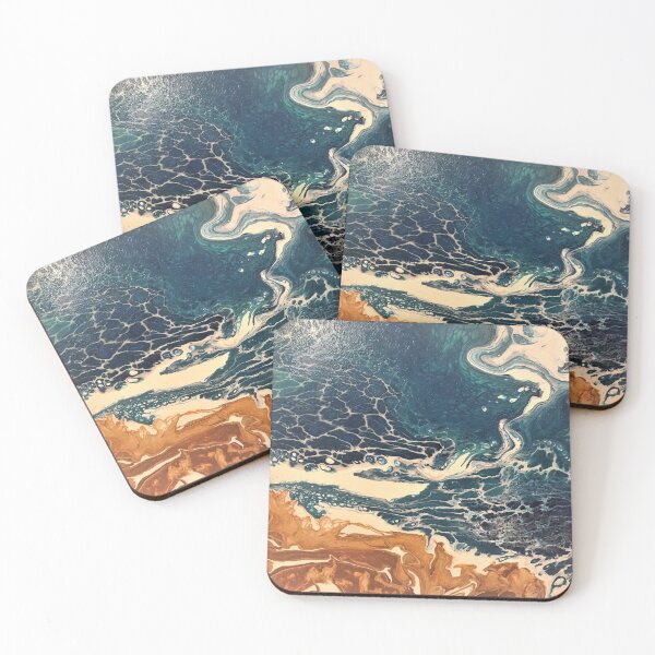 Item preview, BEACHY PAINT POUR designed and sold by BridgetBresser.