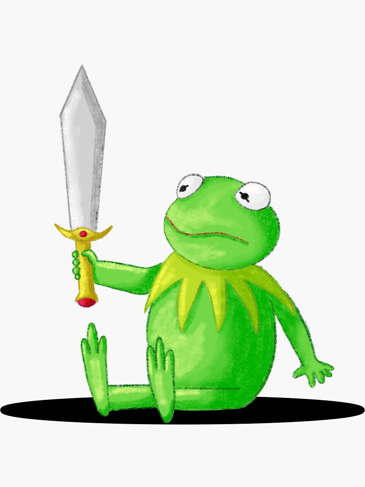 "Kermit with a Sword" Sticker for Sale by MildMax Redbubble