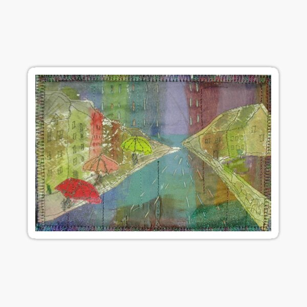 Rain soaked streets Sticker
