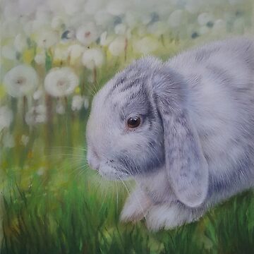 Artwork thumbnail, A bunny in the dandelion meadow by Penguland