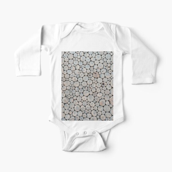    Art Land, Pebbles, Round Pieces, Mosaic Long Sleeve Baby One-Piece