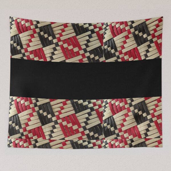 Item preview, Black and Red Flax Weaving designed and sold by BhARTi Taylor.