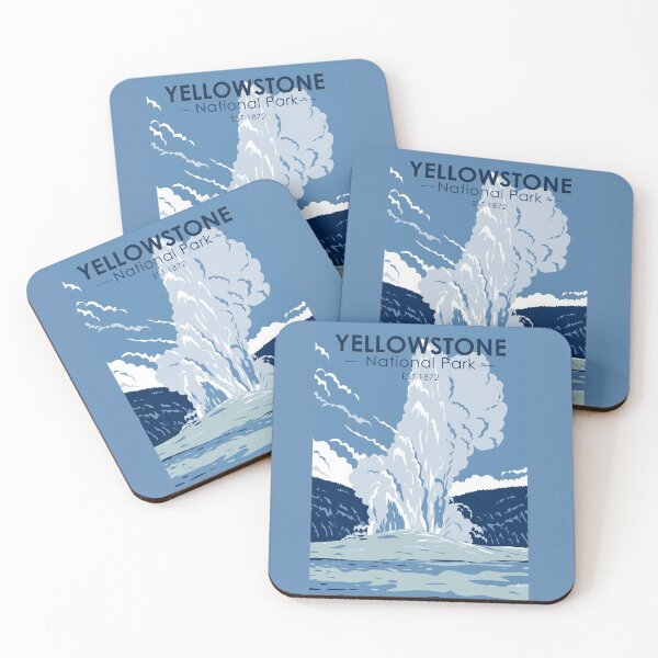 Item preview, Yellowstone National Park Old Faithful Vintage designed and sold by KrisSidDesigns.