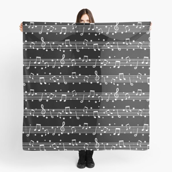 Item preview, Music Notes White on Black designed and sold by infinitetango.