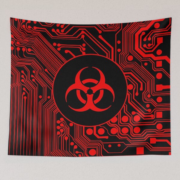 Item preview, Red Biohazard (Cybergoth) designed and sold by MeteorsAndStars.
