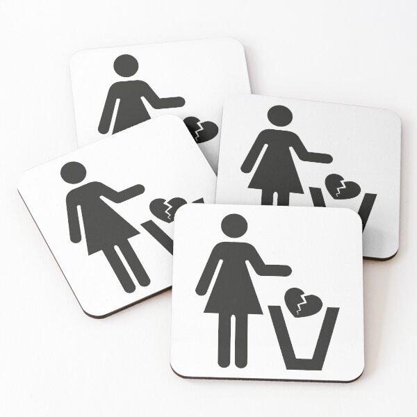 Item preview, Icon woman pictogram playing heart broken in the trash. Ideal for catalogs, information and institutional material designed and sold by LucianoCosmo.