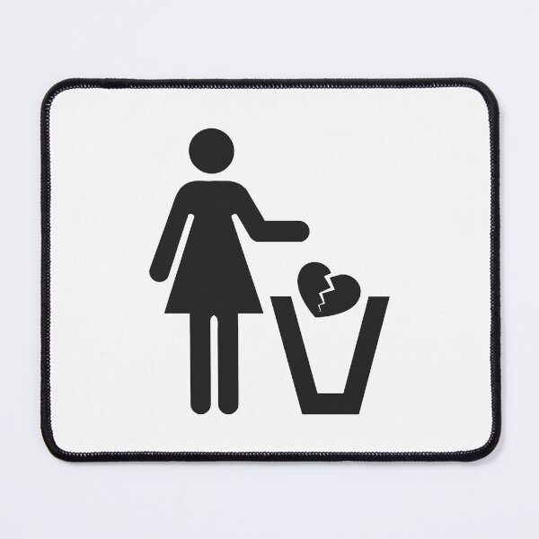 Item preview, Icon woman pictogram playing heart broken in the trash. Ideal for catalogs, information and institutional material designed and sold by LucianoCosmo.