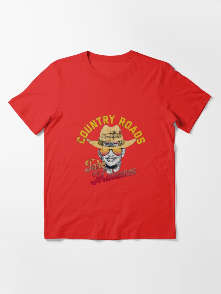 Patrick mahomes country roads take mahomes kansas city chiefs Mens Funny T- Shirt - ShirtsOwl Office