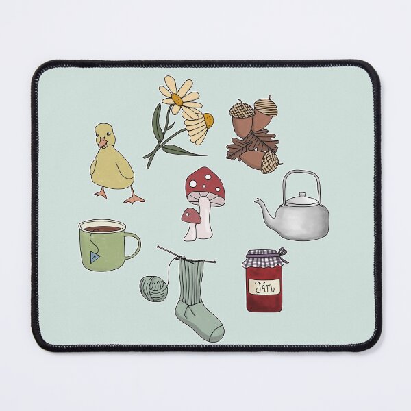 Item preview, Cottagecore Starter Pack - Cottage Lifestyle Acorns, knitting, jam, duckling, daisy, kettle and enamel camping cup. designed and sold by Good-Find.