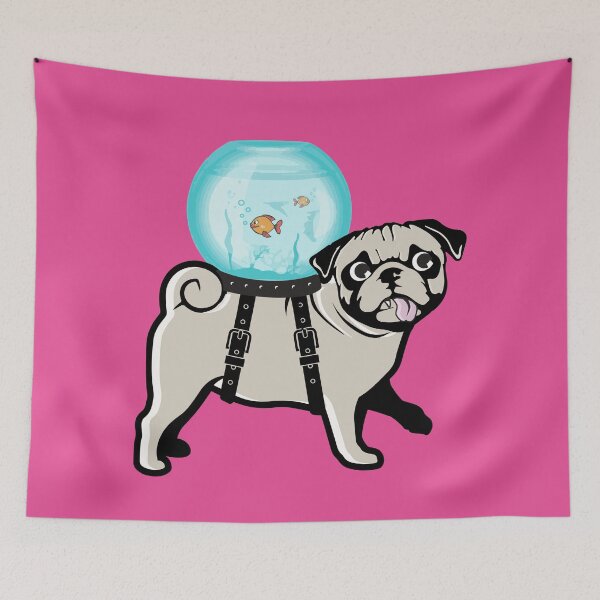 Item preview, Pug with a Goldfish Bowl designed and sold by Vin  Zzep.