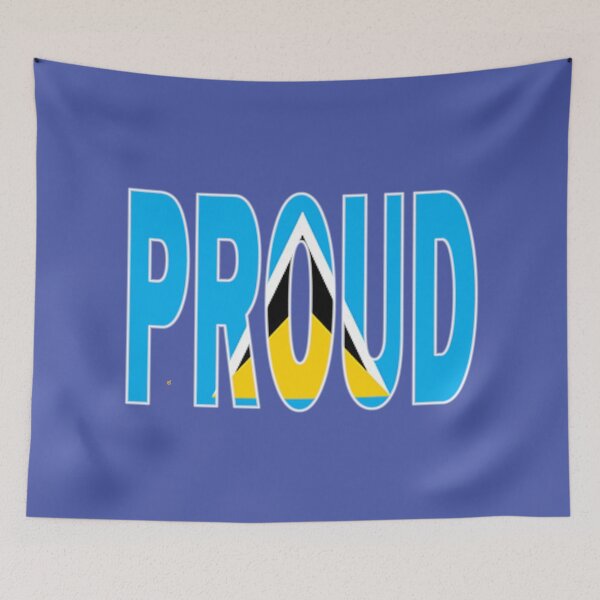 Item preview, St Lucia Flag in The Word Proud - Saint Lucia - Soca Mode designed and sold by Soca-Mode.
