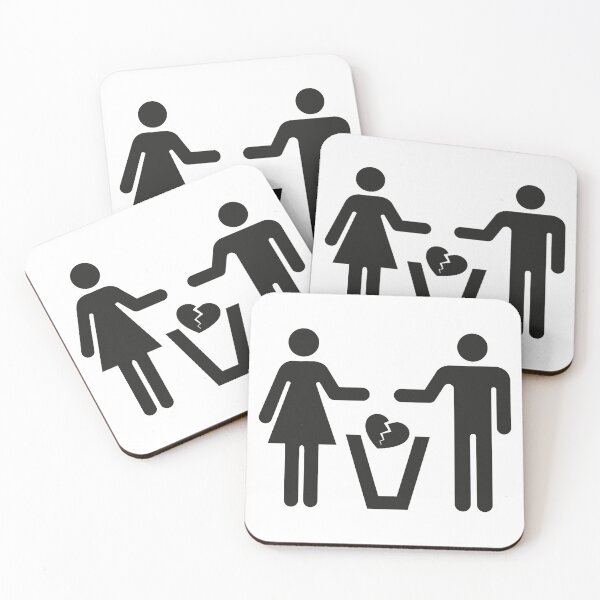 Item preview, Icon pictogram, couple separating throwing heart broken in the trash. Ideal for catalogs, information and institutional material designed and sold by LucianoCosmo.