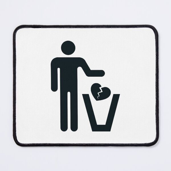 Item preview, Icon man pictogram playing heart broken in the trash. Ideal for catalogs, information and institutional material designed and sold by LucianoCosmo.