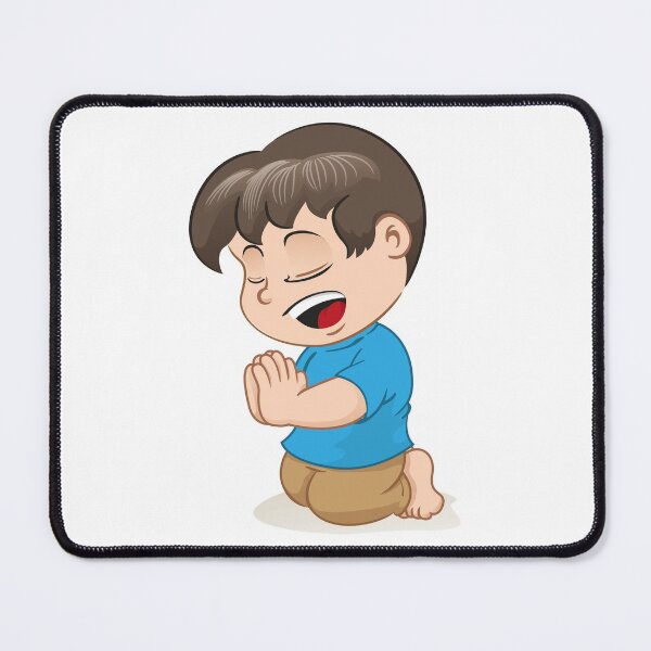 Item preview, Illustration of a child meditating and praying on my knees, philosophy religion. Ideal for institutional and religious materials designed and sold by LucianoCosmo.
