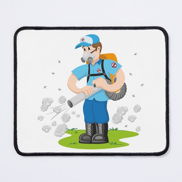 Item preview, Person exterminator with smoke, Aedes Aegypti mosquitoes stilt. Ideal for informational and institutional related sanitation and care designed and sold by LucianoCosmo.