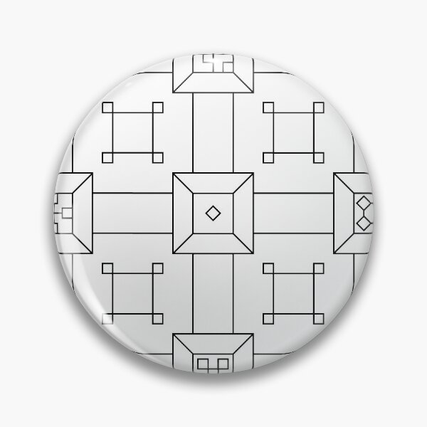 Item preview, Black seamless geometric ornament designed and sold by sunfogg.