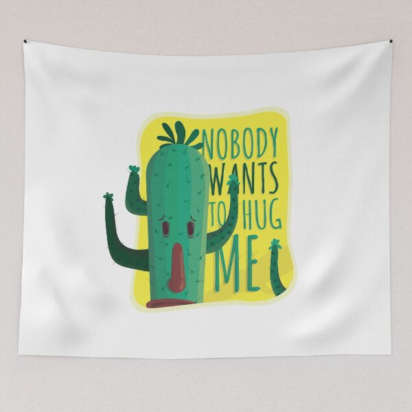 Item preview, Not A Hugger | funny, sarcastic cactus designed and sold by teez4dayz.