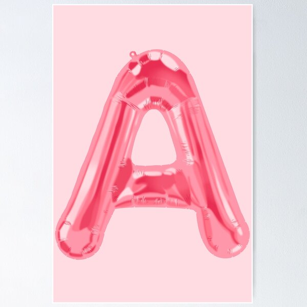Item preview, pink foil “A” balloon designed and sold by holla-.