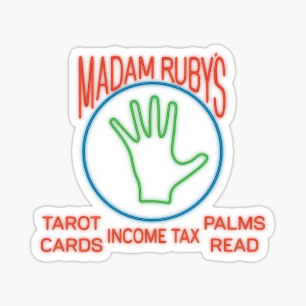Madam Ruby’s Neon Sign Sticker