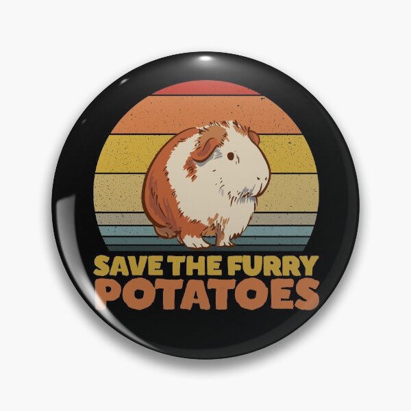 Item preview, Save The Furry Potatoes Retro Sunset Pet Guinea Pig Gear designed and sold by DynamicDesign.