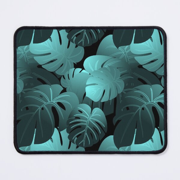 Item preview, Moody Monstera Cyan Repeat 5748 designed and sold by Art in My Loft.