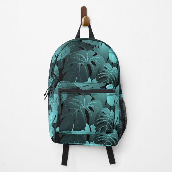 Item preview, Moody Monstera Cyan Repeat 5748 designed and sold by Art in My Loft.