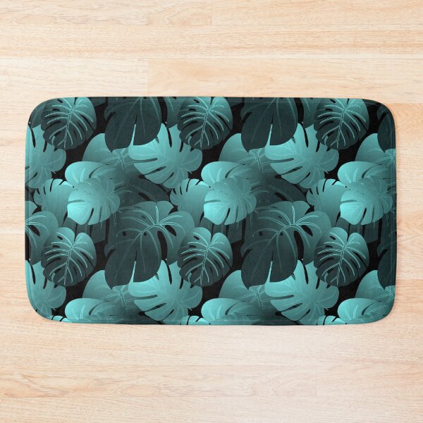Item preview, Moody Monstera Cyan Repeat 5748 designed and sold by Art in My Loft.