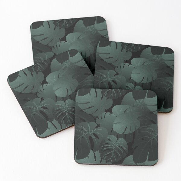 Item preview, Moody Monstera Dark Blue Green Repeat 5748 designed and sold by Art in My Loft.