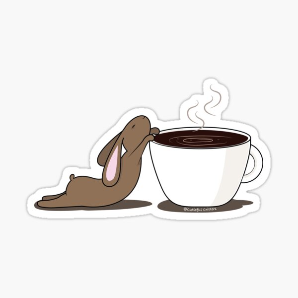 Item preview, Coffee Addict Bunneh designed and sold by Cutieful Critters.