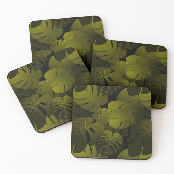 Item preview, Moody Monstera Dark Yellow Repeat 5748 designed and sold by Art in My Loft.