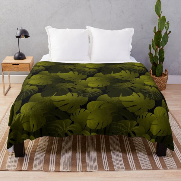 Item preview, Moody Monstera Dark Yellow Repeat 5748 designed and sold by Art in My Loft.