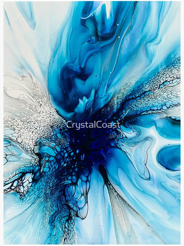 Abstract Liquid Acrylic Paint Art Board Print for Sale by