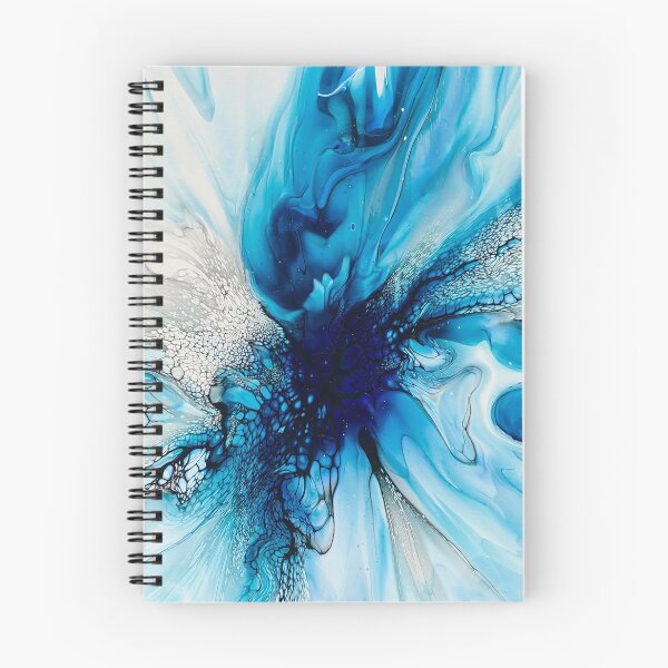 Item preview, Purple, Blue, Black and White Abstract Fluid Art Painting. Pour Art. designed and sold by CrystalCoast.