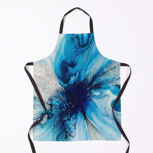 Item preview, Purple, Blue, Black and White Abstract Fluid Art Painting. Pour Art. designed and sold by CrystalCoast.