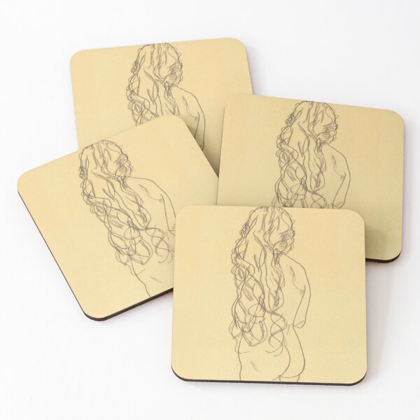 Item preview, Egon Schiele - Standing nude girl with long hair designed and sold by Vivanne-art.