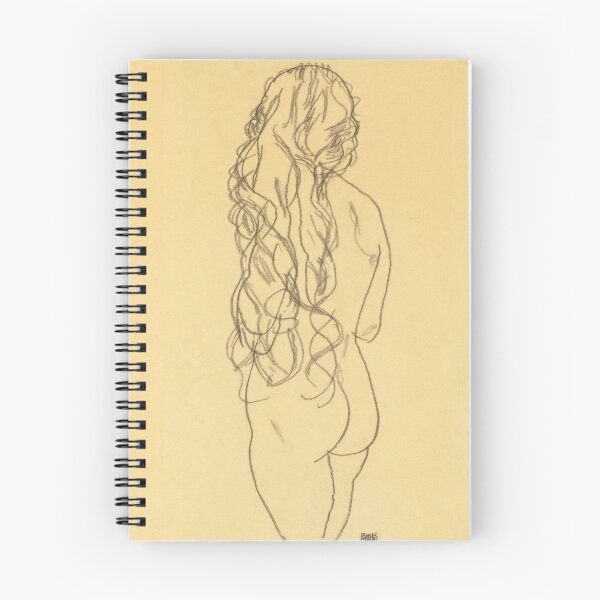 Item preview, Egon Schiele - Standing nude girl with long hair designed and sold by Vivanne-art.