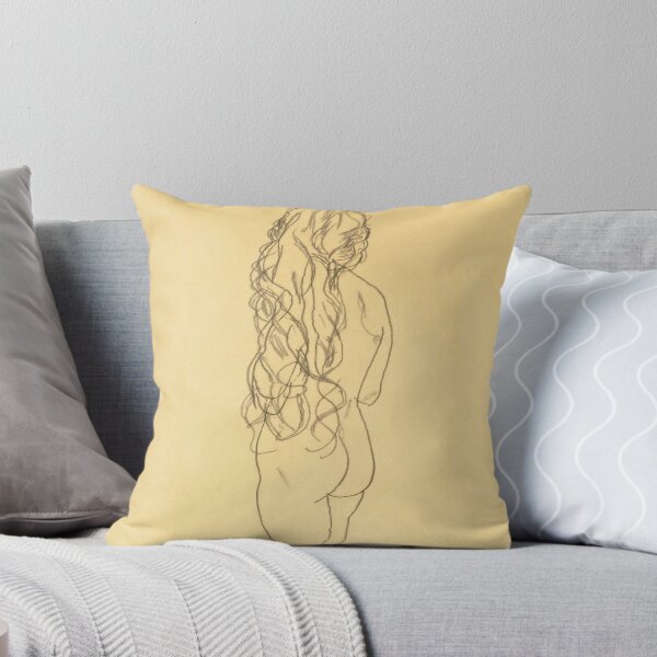 Item preview, Egon Schiele - Standing nude girl with long hair designed and sold by Vivanne-art.