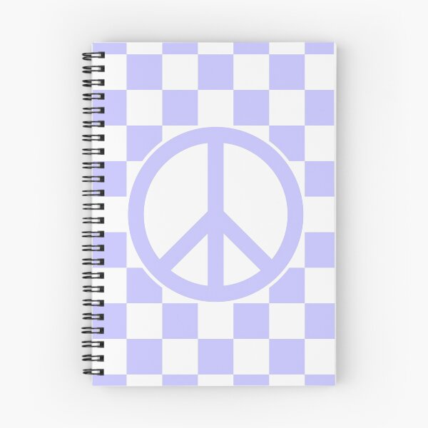 Item preview, Cool Lavender Hippie Peace Symbol - Checkered designed and sold by LotusAtelier.