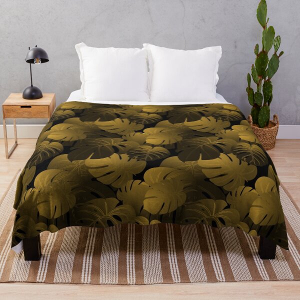 Item preview, Moody Monstera Gold Repeat 5748 designed and sold by Art in My Loft.