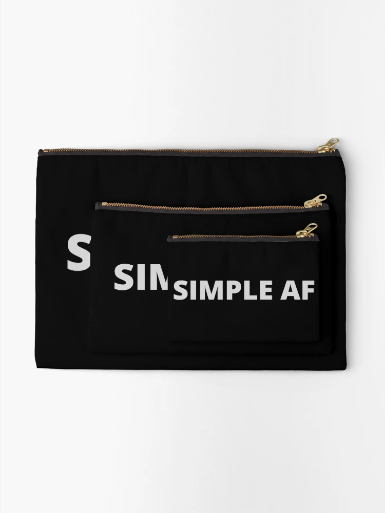 Thumbnail 2 of 4, Zipper Pouch, Simple AF designed and sold by Ink-and-Thread.
