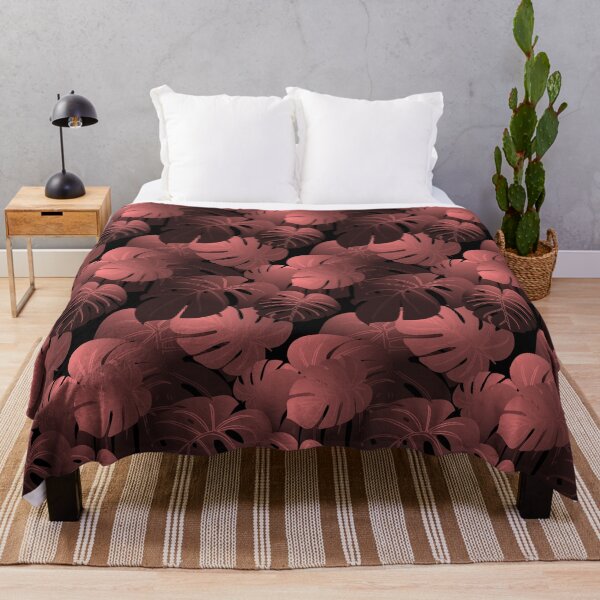 Item preview, Moody Monstera Blush Red Repeat 5748 designed and sold by Art in My Loft.