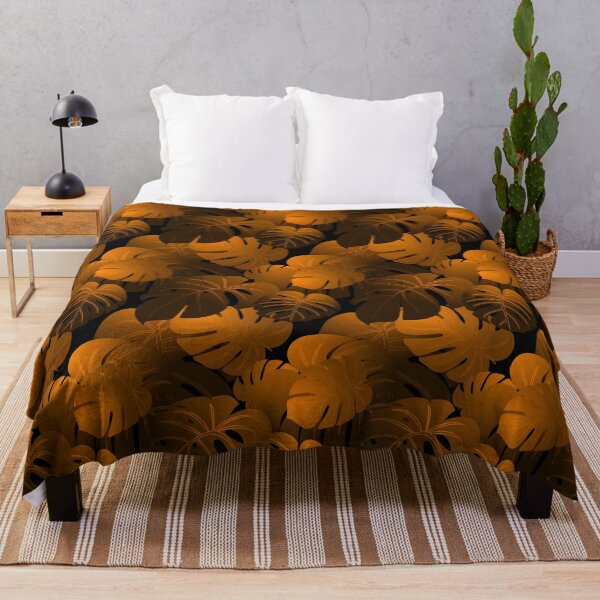 Item preview, Moody Monstera Orange Repeat 5748 designed and sold by Art in My Loft.