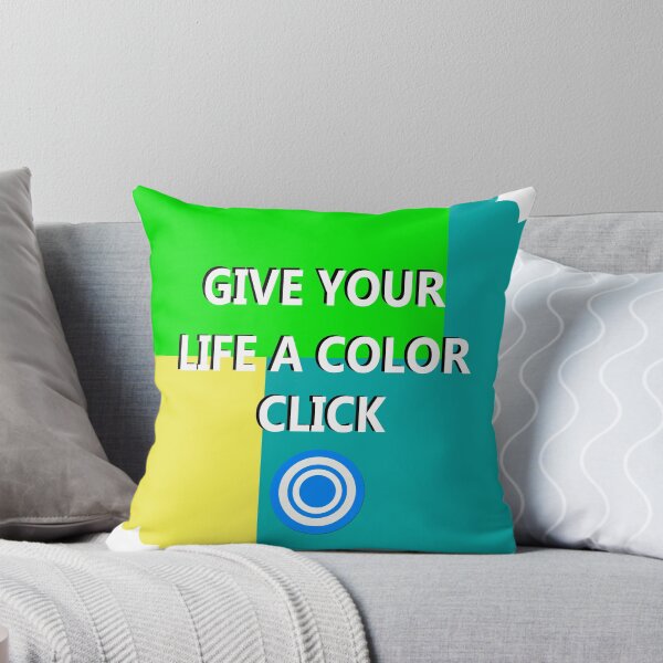 CLICK YOUR LIFE WITH COLOR Throw Pillow