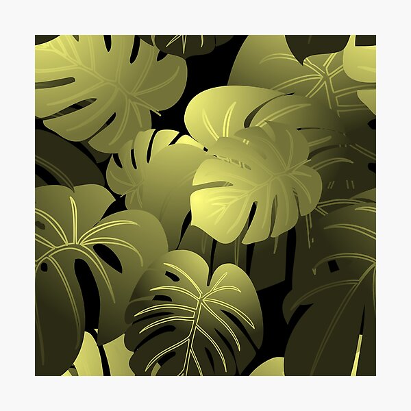 Item preview, Moody Monstera Yellow Repeat 5748 designed and sold by Art in My Loft.