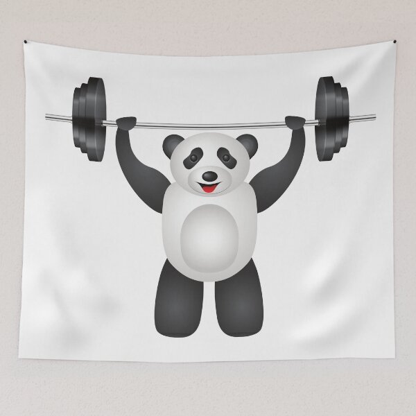 Item preview, Panda working out designed and sold by YuneDesigns.