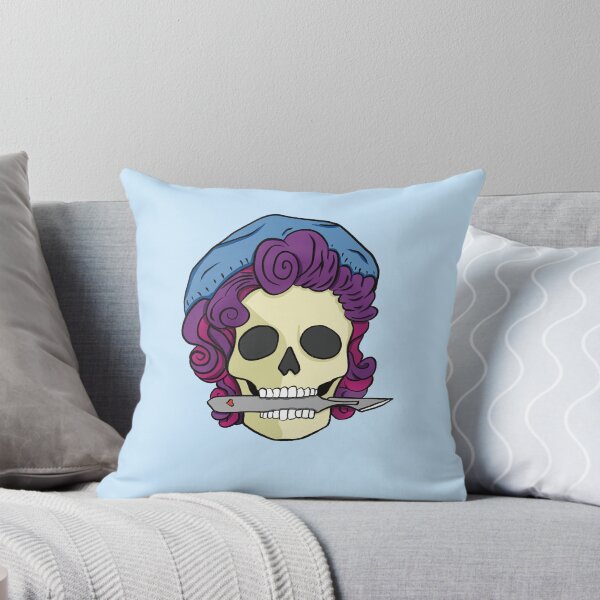Item preview, Surgical Tech Halloween Skull sharp gloves scrub designed and sold by tinypurpleland.